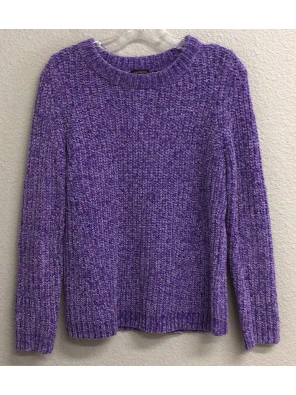 Talbots Purple Chenille Crewneck Knit Sweater Women’s Small Pullover